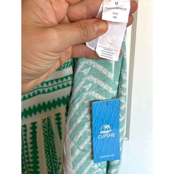 Cupshe Women’s Size Medium Sundress Swimsuit Coverup Tiered Beach - Picture 5 of 10